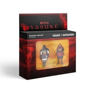 Yasuke/Natsumaru Enamel Pin Set 2" Tall Netflix Set of 2 NIB
